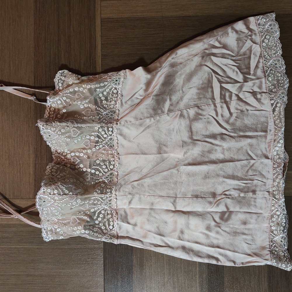Elegant Pink Lace Trim Women's Top